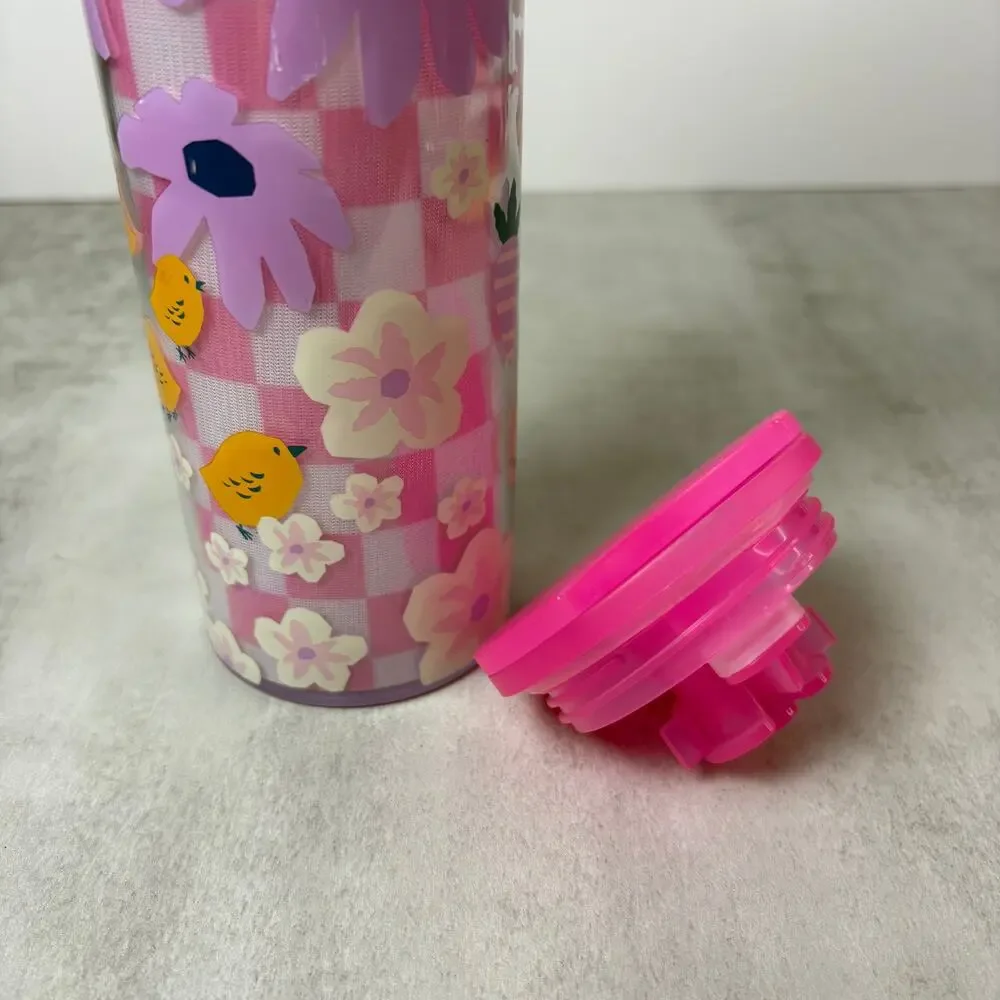 Starbucks 2023 Easter Spring Pink Mod Bunny Floral Tumbler 16oz Grande Cup